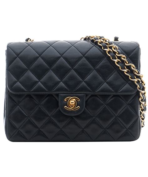 chanel navy and black quilted handbag|chanel black handbag chain strap.